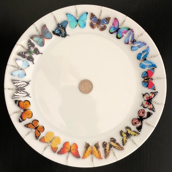 NEW Acrylic Blue Butterfly Earrings - Picture 6 of 7